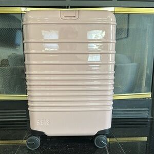 BEIS Blush Ribbed Suitcase